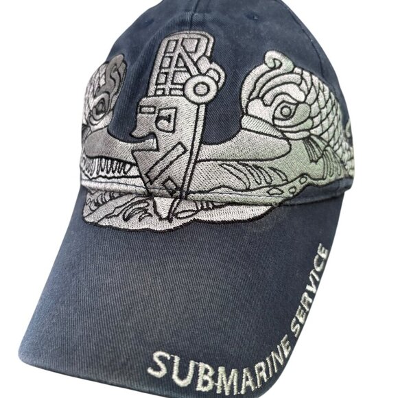 Lot of 2 US Navy Submarine Service Hats Embroidered Baseball Cap Truckers Hat - Picture 2 of 10